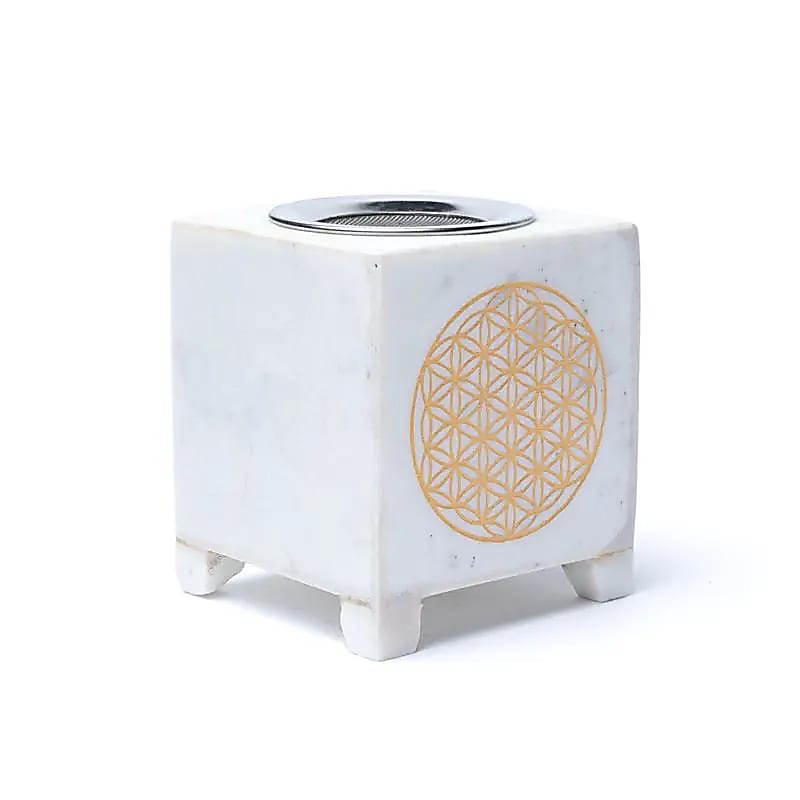 Loose Incense Burner - Flower of Life - Marble